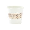 ZINC-POT BLANC BANDE FEUILLAGE 013 H12.5CM pièce