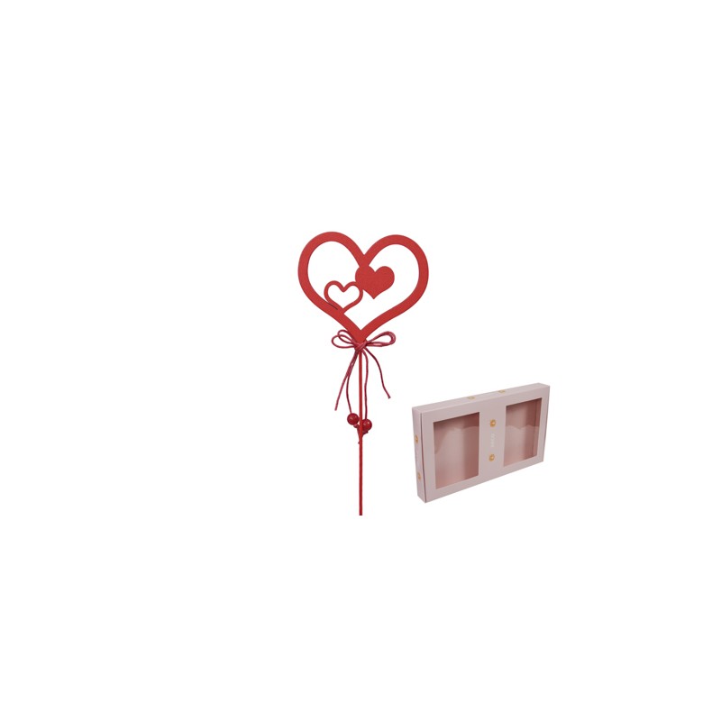 COEUR EVIDE trio ROUGE PIQUE les 18P