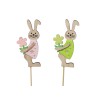 LAPIN BOIS "rose et vert" PIQUE les 10P