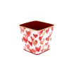 ZINC-C.POT BORD OR coeur 9.5X9.5 H09CM
