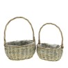 CORBEILLE OSIER GRIS OVAL SET 2P