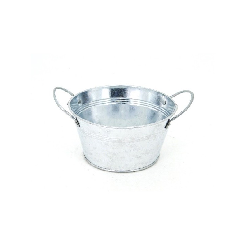 ZINC-BASSINE naturel 030 AVEC ANSE à la pièce
