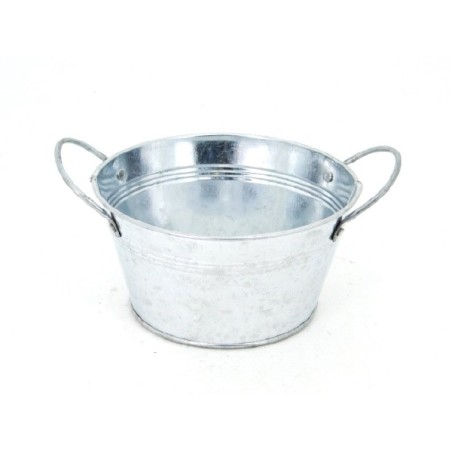 ZINC-BASSINE naturel 030 AVEC ANSE à la pièce