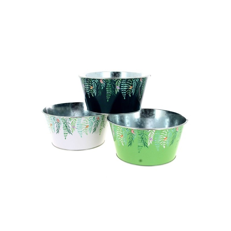 ZINC-POT VEGETAL 019.5 H10CM les 12P