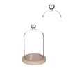 VERRE CLOCHE COEUR SUR BOIS 012 H18.5CM pièce