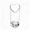 VERRE SOLIFLOR COEUR OBLIQUE H19CM pièce