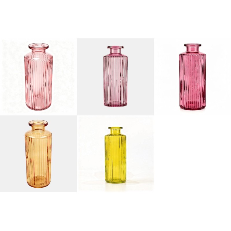 VERRE BOUTEILLE couleur 05.5 H13CM les 12P
