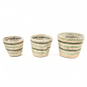 C.POT RAPHIA NATUREL/VERT O17.5 A 23CM SET 3P