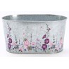 ZINC-JARDINIERE FLEURETTE 22.5X13.5 les 4P