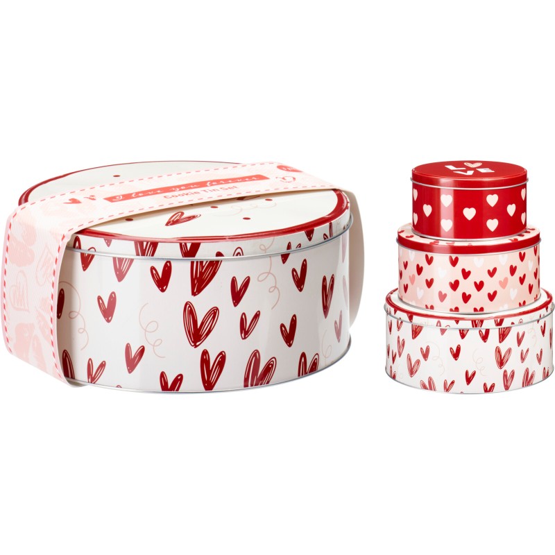 BOITE A GATEAUX COEUR SET 3P