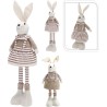 LAPIN RAYE MARRON H58CM les 2P