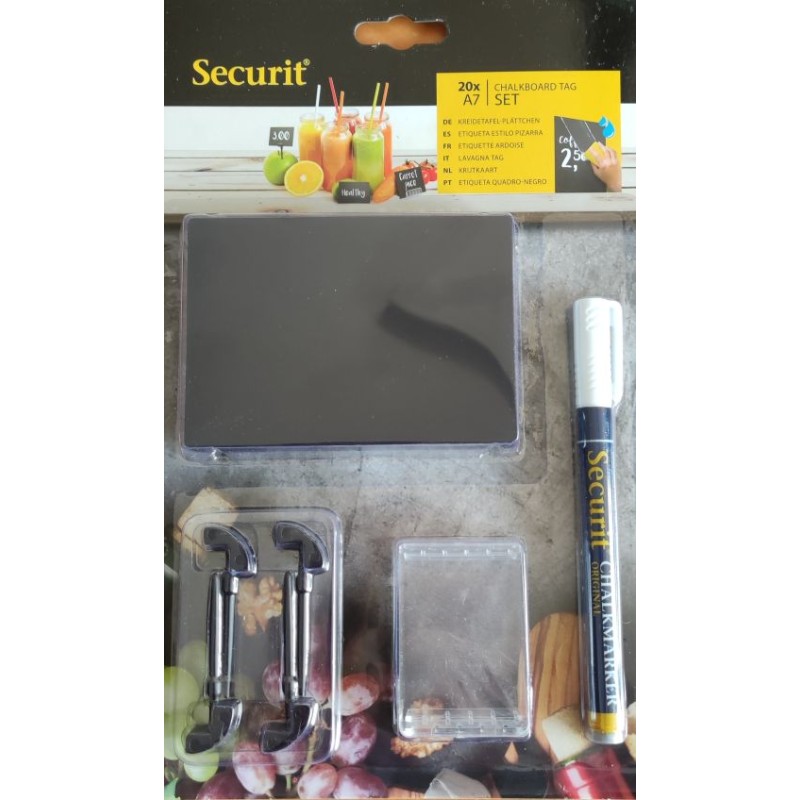 ETIQUETTE ARDOISE EFFACABLES 20P et SES ACCESOIRES 