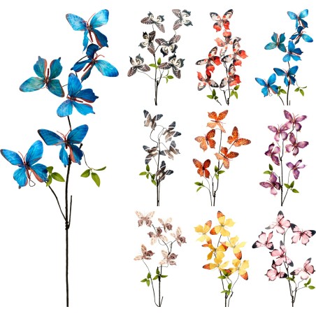 BRANCHE DE PAPILLON H75CM 6 sur tige