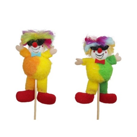 PIQUE CLOWN DEBOUT H12CM ASSORT /6P