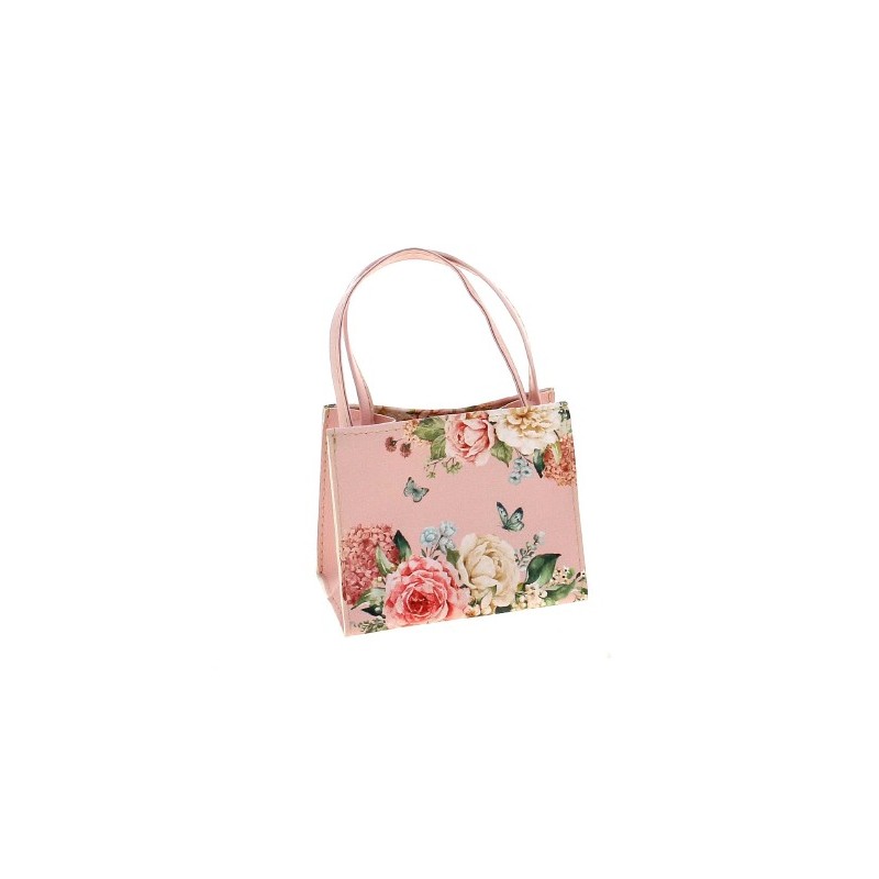 SAC CUIR FLEUR ET PAPILON 13X8 H11CM les 10P