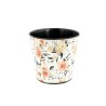 ZINC-POT 015 H15CM Fleur pétale noir les 6P