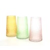 VERRE VASE COULEUR CLOQUE 011 H18CM les 3P