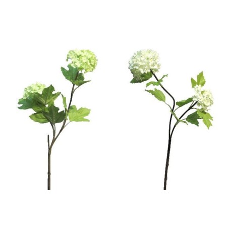 FLEUR VIBURNUM 2 TETES 50CM à la tige