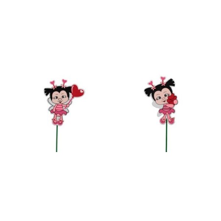 FILLETTE ROSE SUR PIQUE les 12P