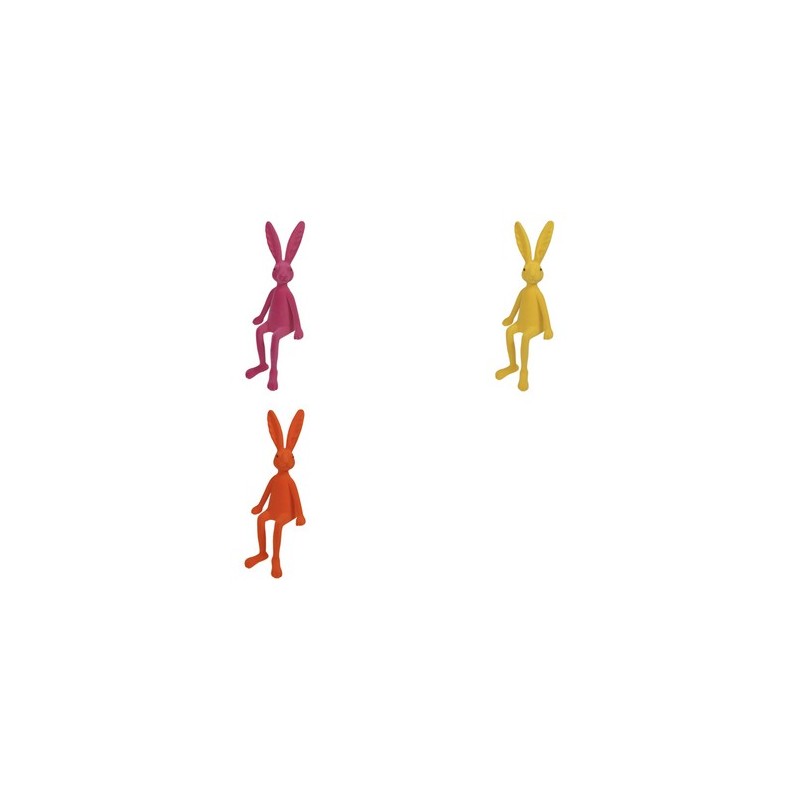 LAPIN FLOQUE ASSIS 40.5CM à la pîèce