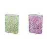 VASE VERRE FLEUR 15.5X6.5X20.5 /4P