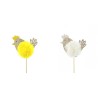 POULE BOIS POMPON 08CM PIQUE les 25P