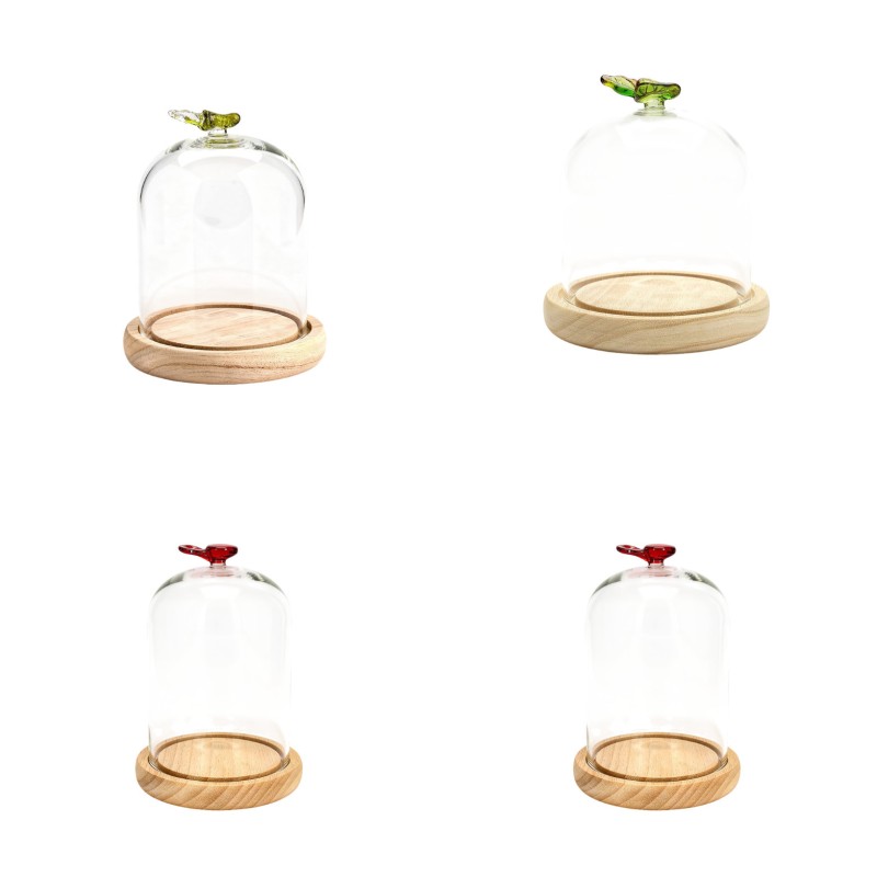 VERRE CLOCHE PAPILLON 010 H12CM les 6P