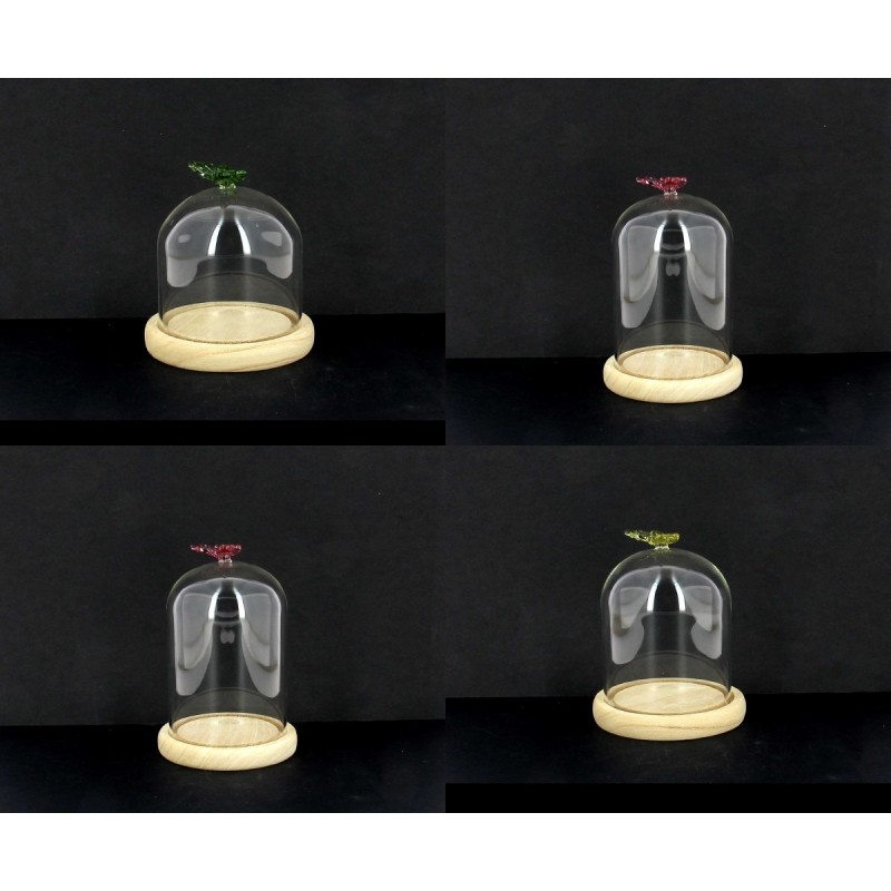 VERRE CLOCHE PAPILLON 010 H15CM les 6P
