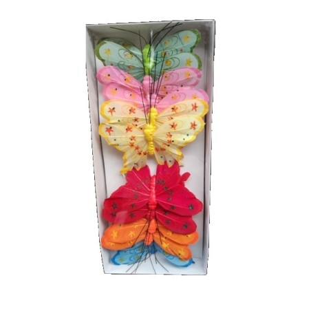 PAPILLON Diam.09CM BOITE 12P