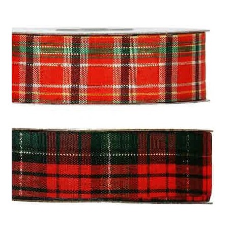 RUBAN FANTAISIE ECOSSAIS 40MM X45M