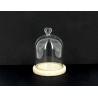 VERRE CLOCHE coeur transp.010 H10CM
