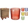VERRE GOBELET COULEUR H13 Ø10.5CM  ASSORT. LES 5p