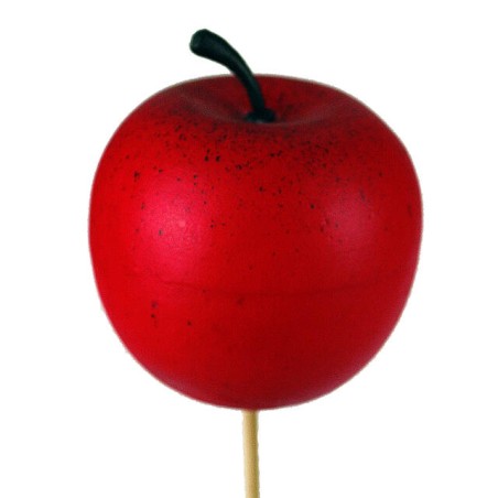 POMME SUR PIQUE 60MM rouge / 25P