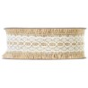 RUBAN JUTE + DENTELLE BLANCHE 25MMX9M
