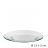 VERRE ASSIETTE 030  fond 2CM/6P