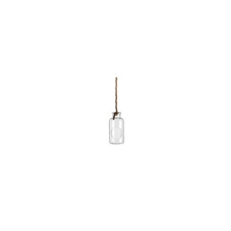 VERRE BOUTEILLE + CORDE 07.5CM H16CM /6P