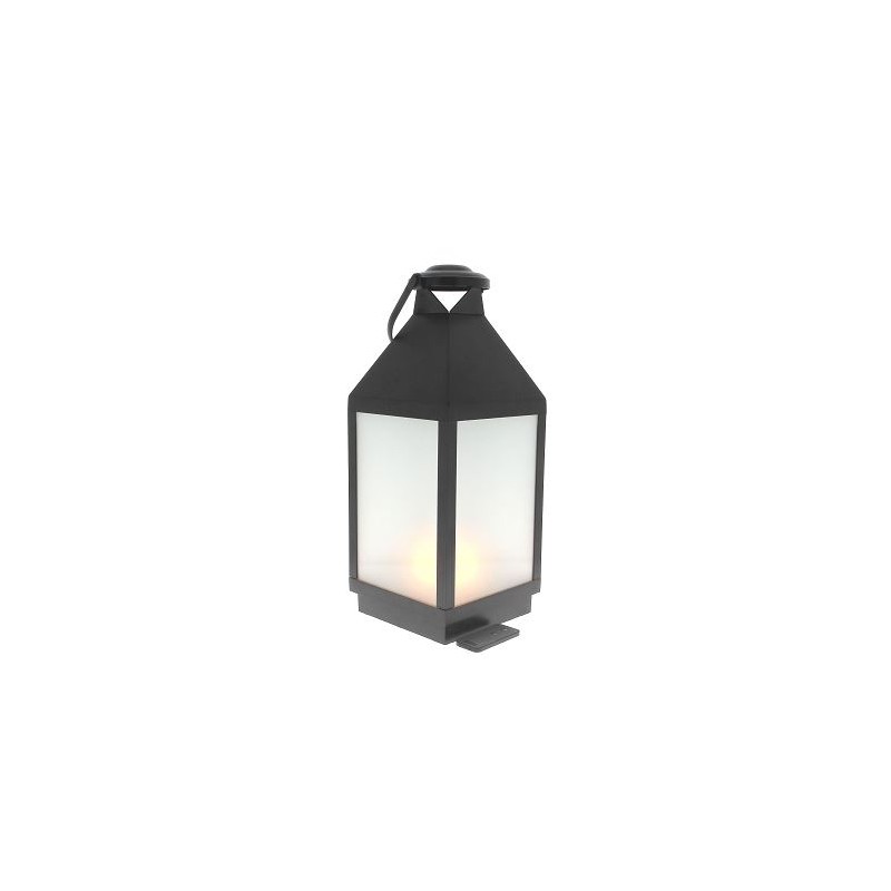 LANTERNE NOIR + LED H48CM /1P
