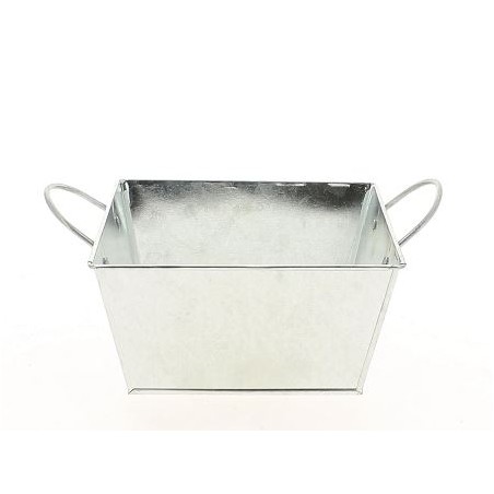 ZINC-COUPE CARREE + ANSE naturel 15.5X15.5CM à la pièce