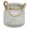 VERRE POT NERVURE 09.5 H10.5 avec corde