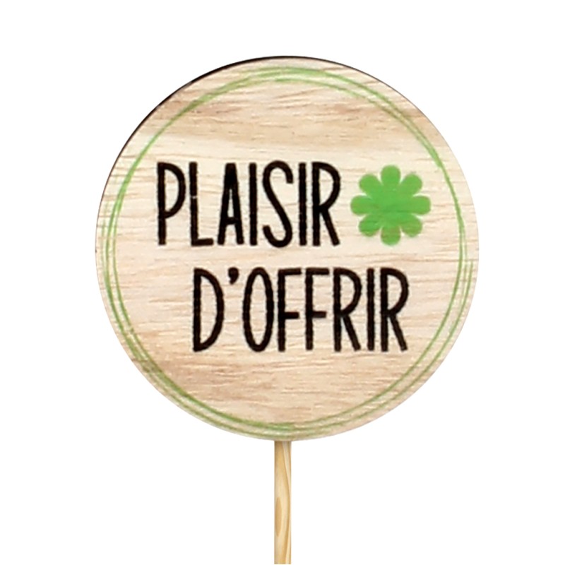 PIQUE BOIS PLAISIR OFFRIR H50CM les 25P