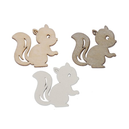 ECUREUIL BOIS 3CM les 60P