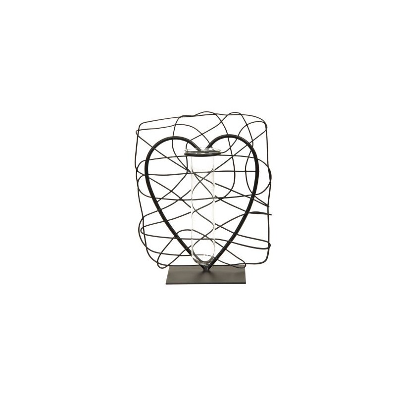 SOLIFLOR/1 dans métal COEUR 16.5CM pièce