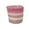 C.POT CORDE RAYE ROSE 014.5 H13CM à la pièce