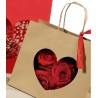 SAC KRAFT COEUR OUVERT 16X14X8CM les 12P