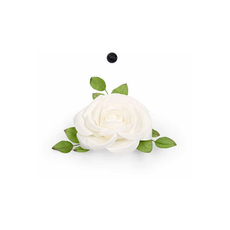 FLEUR BLANCHE ROSE 030CM à la pièce