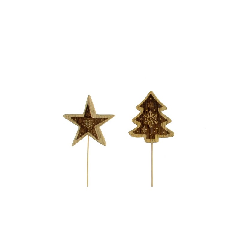 PIQUE BOIS ETOILE ET SAPIN les 12P