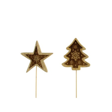 PIQUE BOIS ETOILE ET SAPIN les 12P