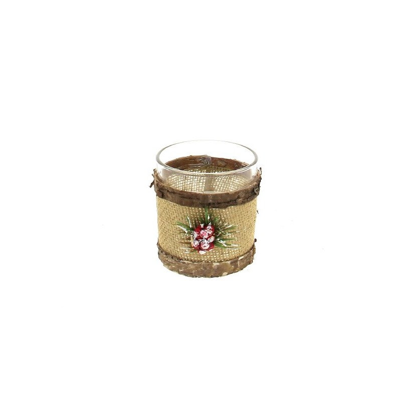 VERRE ECORCE+RUBAN ET HOUX 07 H8CM /12P