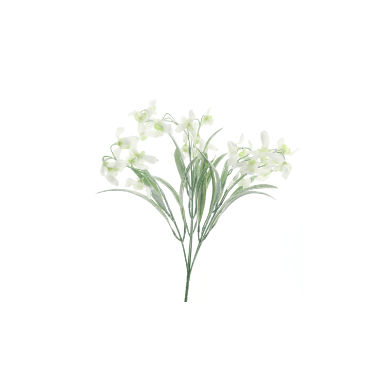 BUISSON FLEUR GIVREEE H39CM à la pièce