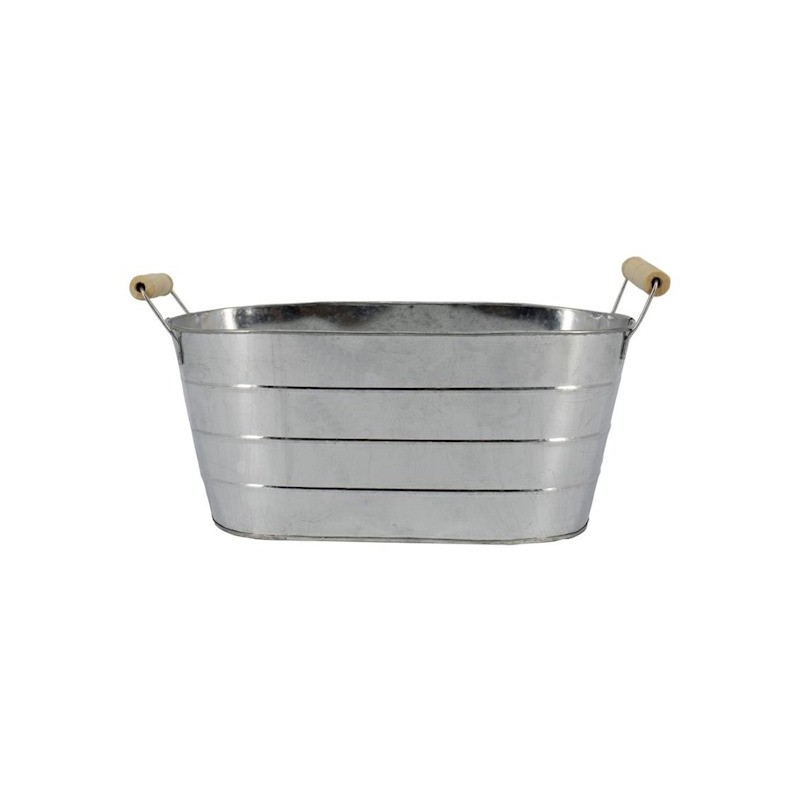ZINC-JARDINIERE NATUREL 3 RAINURES 21x12x9.5CM /6P